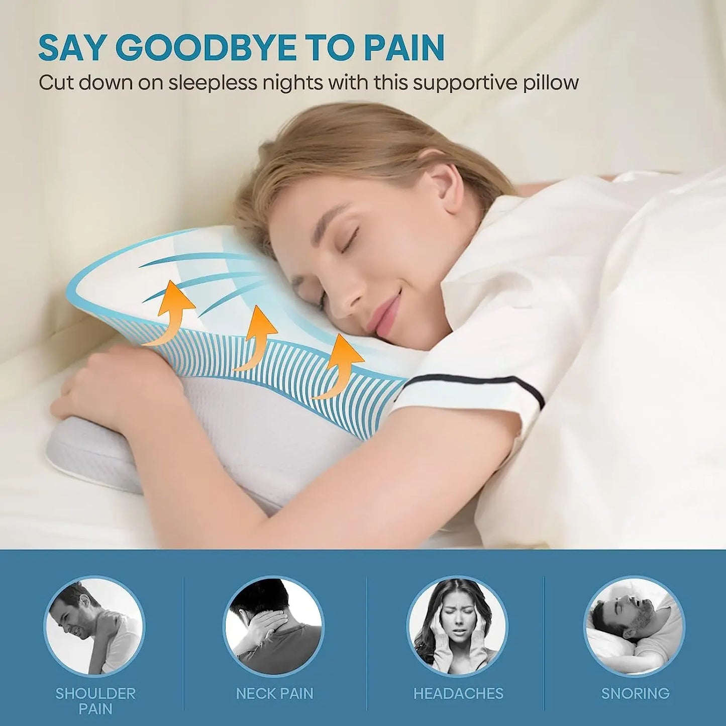 Comfy Hush™ Memory Foam Pillow Butterfly