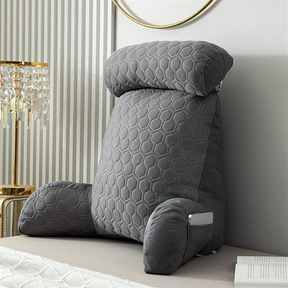 Comfy Hush™ Reading Cushion for Bed and Sofa with Armrests